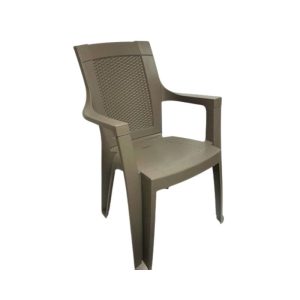 Plastična stolica Ema ratan tamna moka