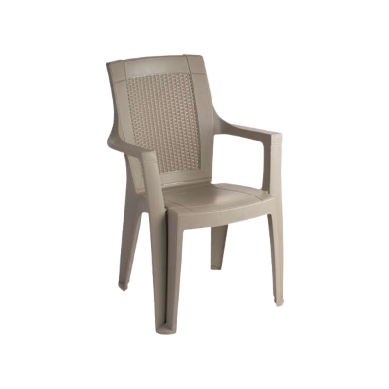 Stolica Ema ratan Fito Mineral (3) Plastična stolica Ema ratan svetla moka