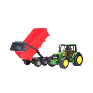 Igračka Traktor JD sa crvenom prikolicom